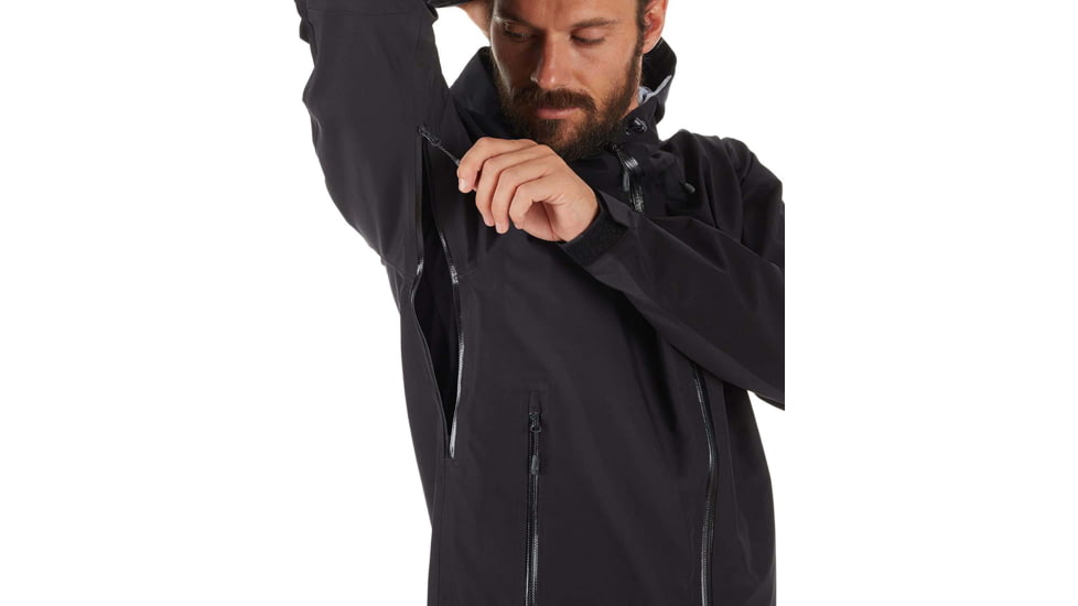 Mammut Crater Hardshell Hooded Jacket - Mens, Phantom/Black, 2XL, 1010-21751-00160-117