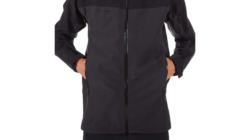 Mammut Crater Hardshell Hooded Jacket - Mens, Phantom/Black, 2XL, 1010-21751-00160-117