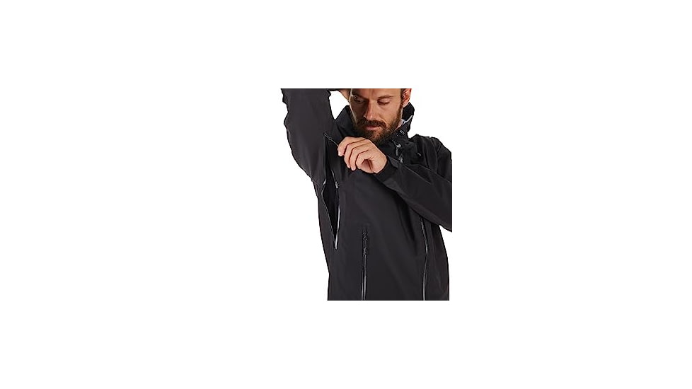 Mammut Crater Hardshell Hooded Jacket - Mens, Phantom-Black, Extra Large, 1010-21751-00160-116