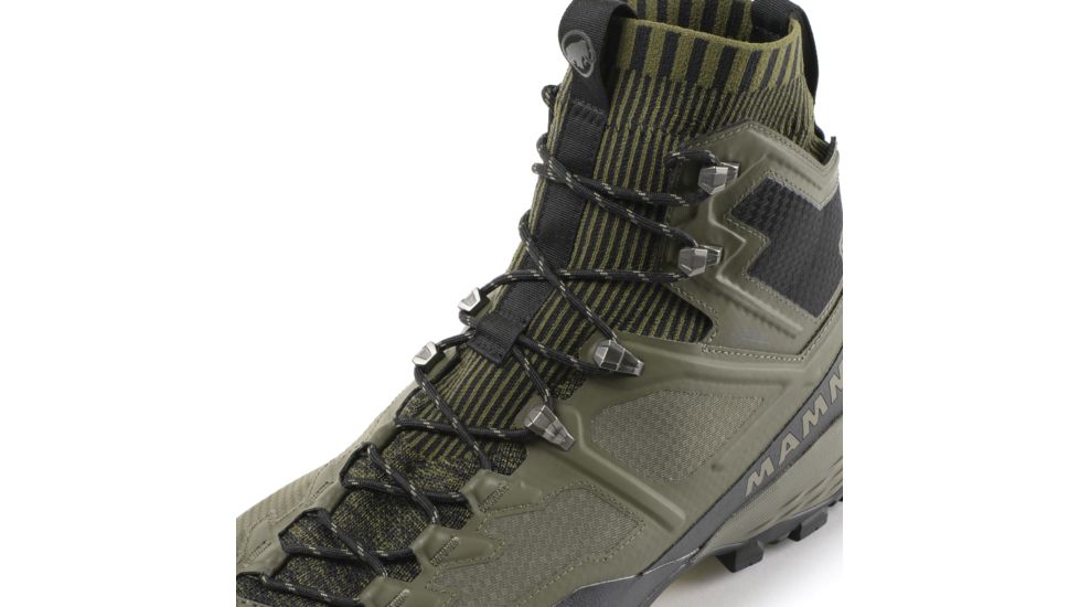 Mammut Ducan Knit High GTX Backpacking Boots - Men's, Dark Olive/Black, 9.5 US, 3030-03490-4027-1085