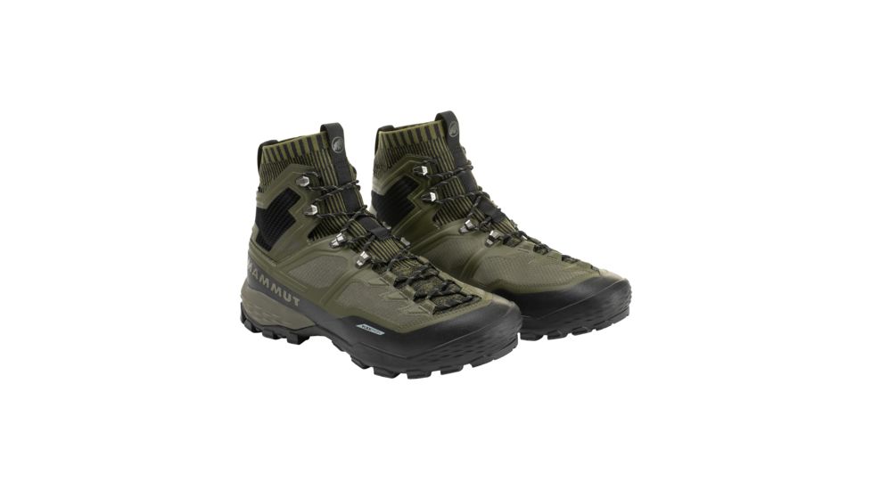 Mammut Ducan Knit High GTX Backpacking Boots - Mens, Dark Olive/Black, 10 US, 3030-03490-4027-1090