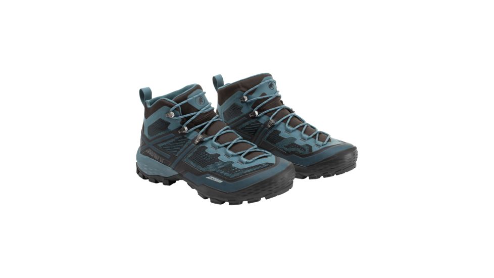 Mammut Ducan Mid GTX Backpacking Boots - Mens, Black/Light Poseidon, 14 US, 3030-03540-00289-1300
