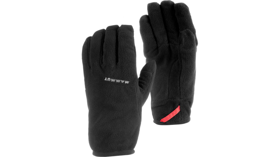 Mammut Fleece Glove, Black, 12, 1190-05921-0001-1200