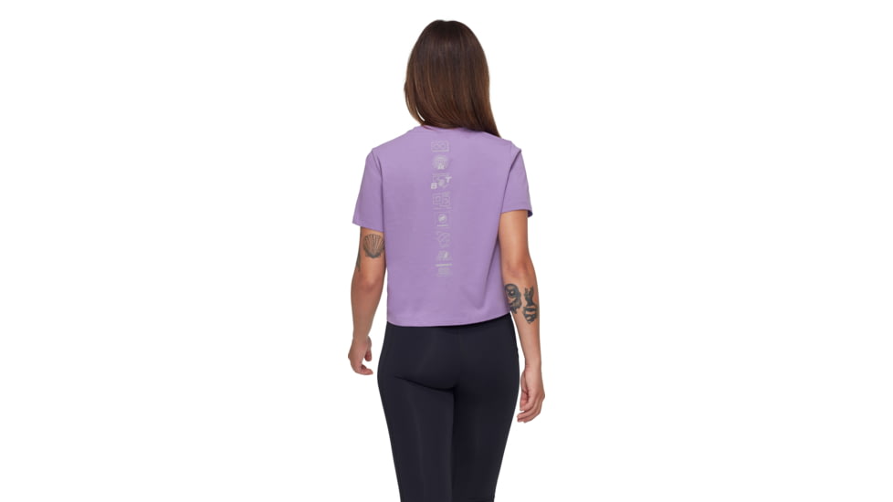 Mammut Massone Emblems Cropped T-Shirt - Womens, Lavandin, M, 1017-05172-6434-114