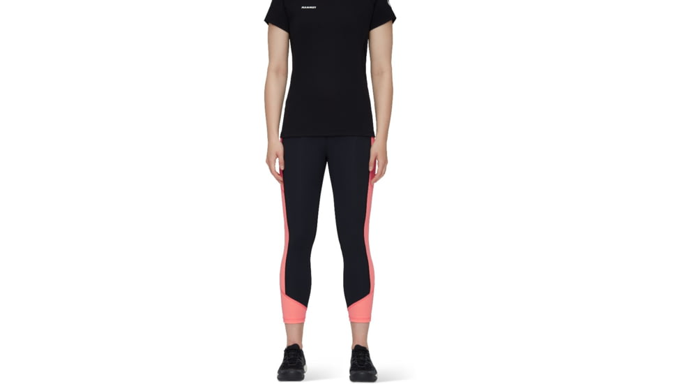 Mammut Massone Tights 7/8 Pants - Womens, Black Salmon, Small, 1022-02030-00699-113