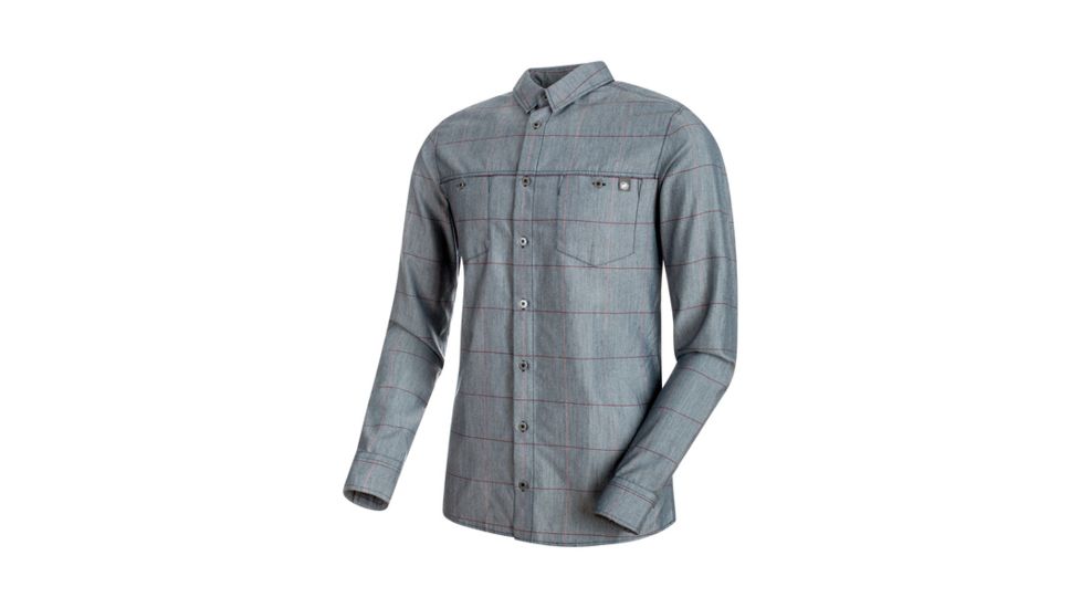 Mammut Mens Alvra Shirt, Marine-Magma, Medium, 1015-00040-50035-114