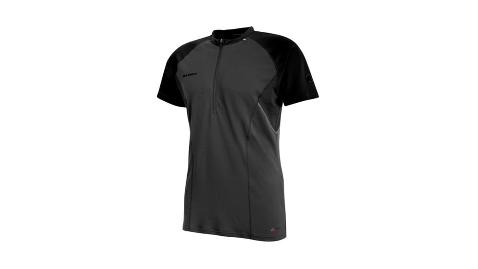 Mammut Mens Sertig Half Zip T-Shirt, Graphite-Black, Small, 1017-00100-0126-113