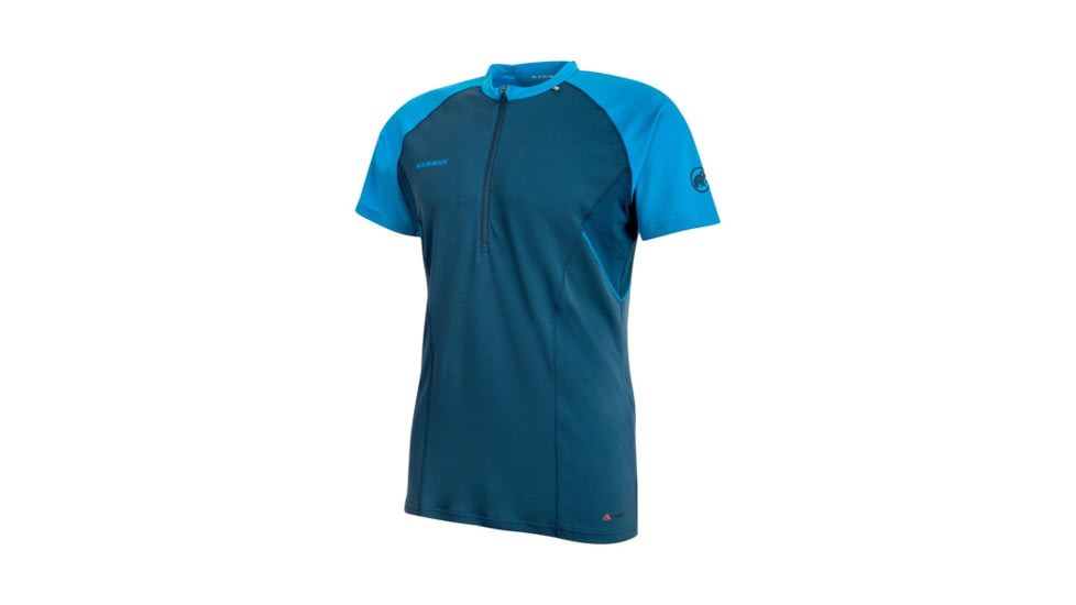Mammut Mens Sertig Half Zip T-Shirt, Jay-Imperial, Large, 1017-00100-50020-115