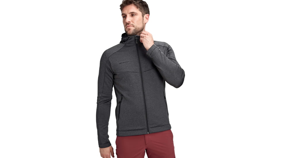 Mammut Nair ML Hooded Jacket - Mens, Black Melange, Large, 1014-00800-0033-115