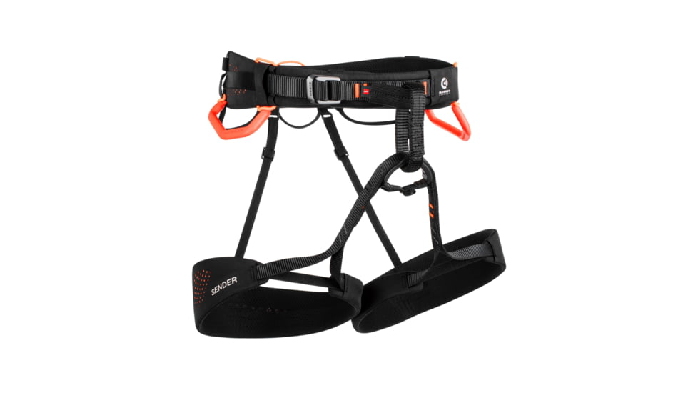Mammut Nordwand Harness, Black/Vibrant Orange, Large, 2020-00980-00533-113