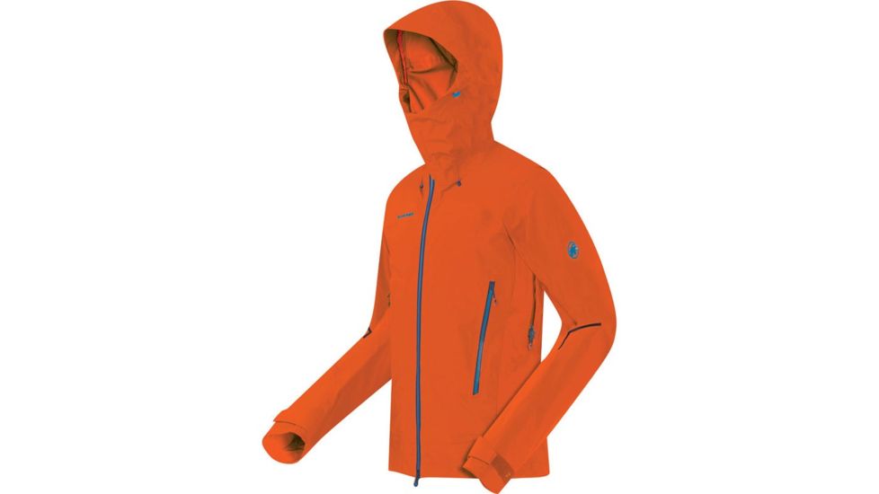 Mammut Nordwand Pro Hard Shell Hooded Jacket - Men's, Sunrise/ Ice, Medium