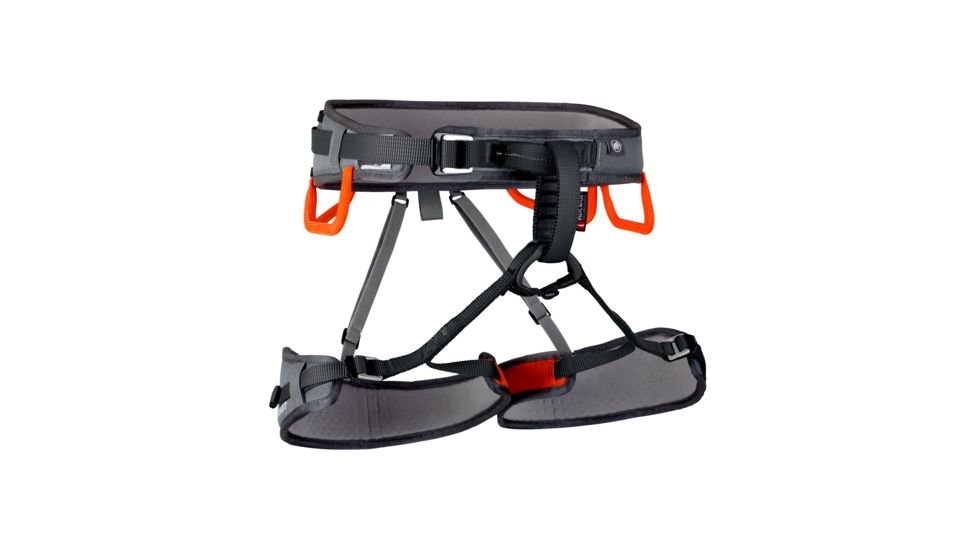 Mammut Ophir 3 Slide Harness, Titanium/Dark Orange, Large, 2020-00821-00009-113