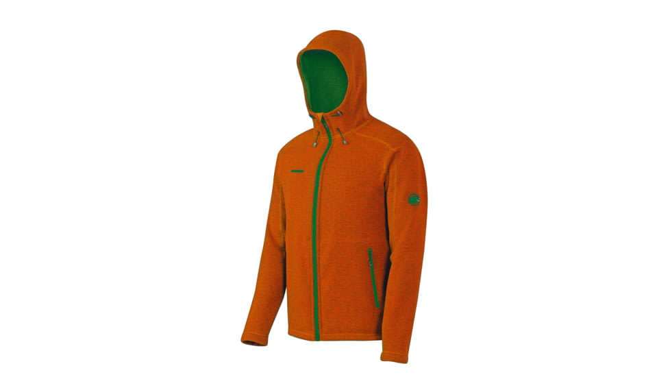 Mammut Polar Hooded Midlayer Jacket - Men's-Dark Orange-Large
