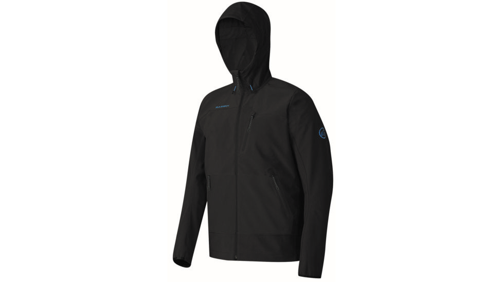 Mammut Runbold SO  Hooded Jacket - Mens-Bison-Large