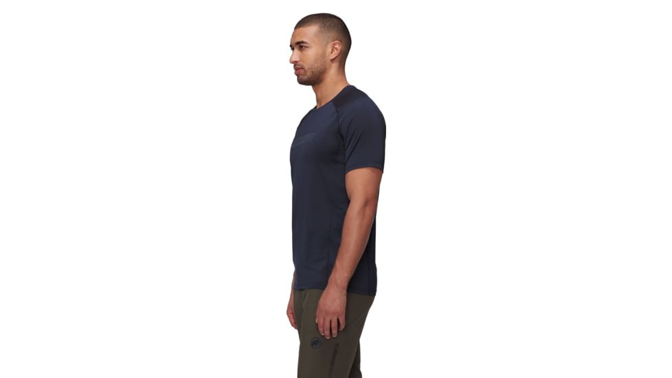 Mammut Selun FL Logo T-Shirt - Mens, Marine-Steel, M, 1017-05050-50615-114