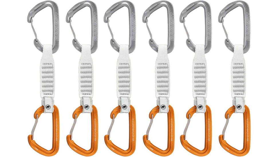 Mammut Sender Wire 12 cm 6-Pack Quickdraws, Light Grey/Gold, 12 cm, 2040-02801-19272-74