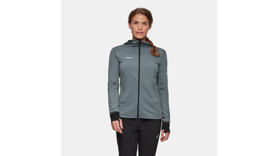 Mammut Taiss Light ML Hooded Jacket - Womens, Strata/Black, Large, 1014-04540-00791-115
