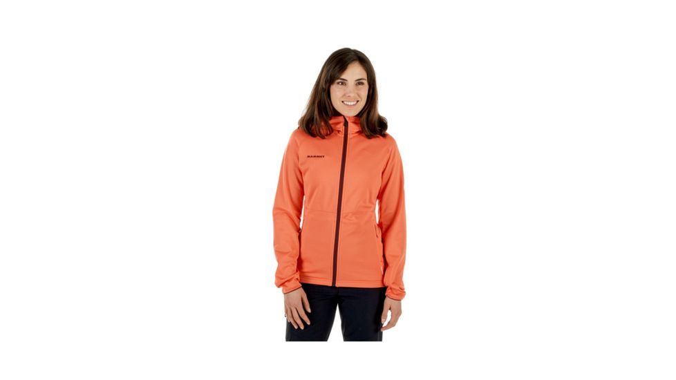 Mammut Womens Get Away ML Hooded Jacket, Barberry Melange, XS, 1010-23230-3413-112