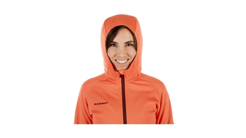 Mammut Womens Get Away ML Hooded Jacket, Barberry Melange, XS, 1010-23230-3413-112