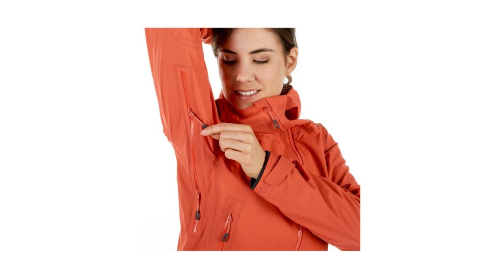 Mammut Masao Hardshell Hooded Jacket - Women's, Extra Small, Barberry, 1010-26000-3218-112