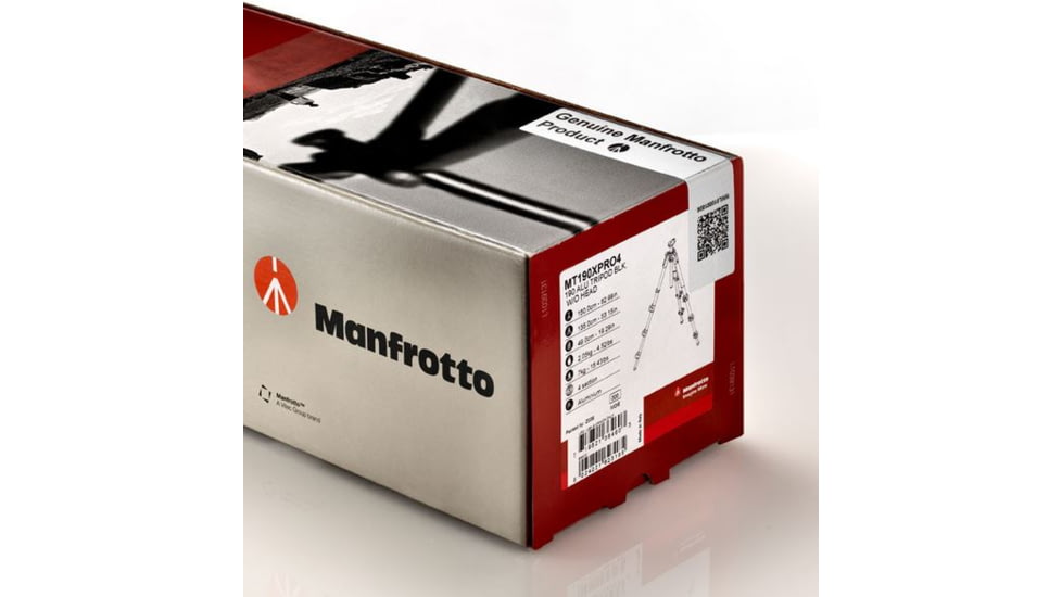 Manfrotto 190 Series Aluminum Tripod, 4 Section with Ball Head MK190XPRO4-BH