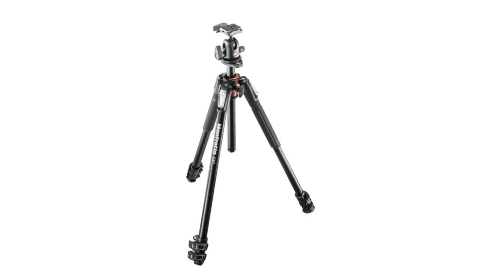 Manfrotto 190 Series Aluminum Tripod, 3 Section with Ball Head MK190XPRO3-BH