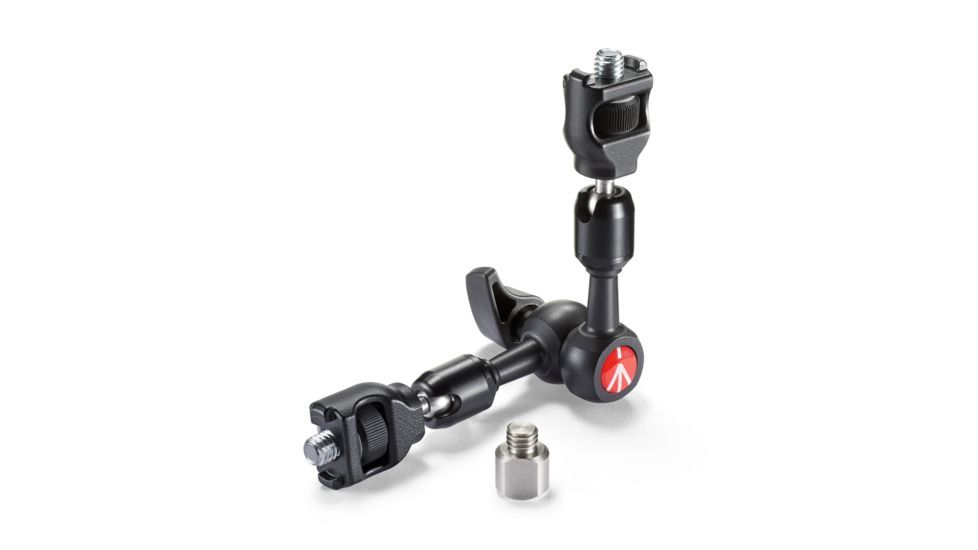 Manfrotto 244 Micro Friction Arm w/ Anti-Rotation with interchangeable 1/4in. attachments and 3/8in. adapt 244MICRO-AR