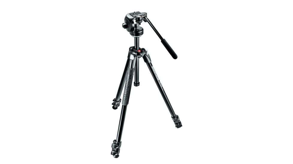 Manfrotto 290 XTRA Kit, Aluminum 3 sec. Tripod with Fluid Head MK290XTA3-2WUS