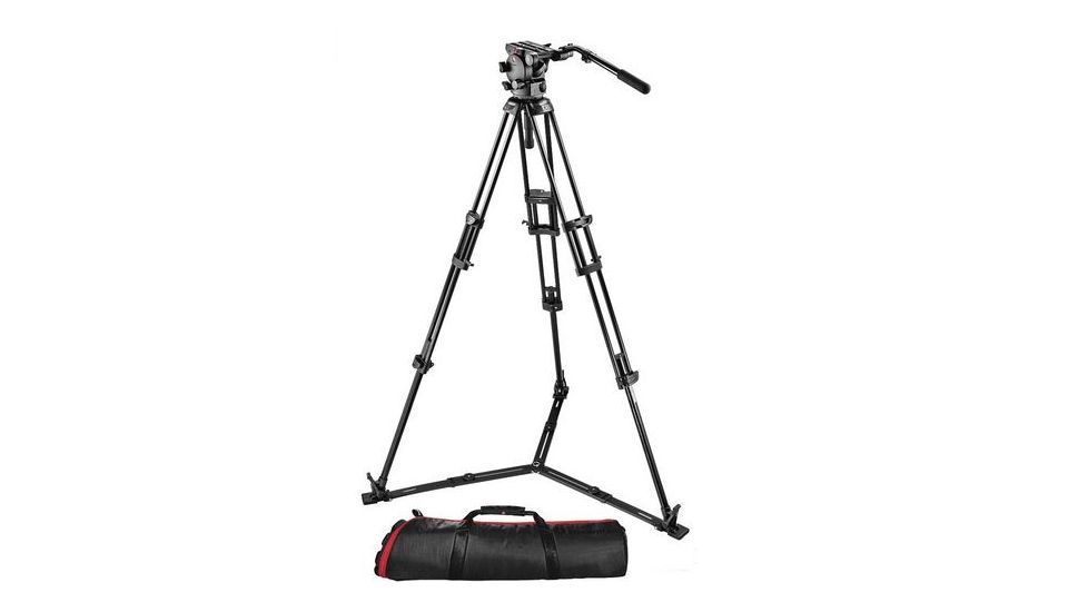 Manfrotto 526 Pro Fluid Video Head+545GB Pro Alu Video Tripod+MBAG100P 526,545GBK