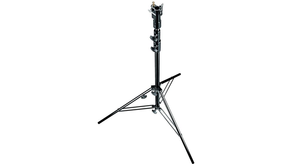 Manfrotto Bogen 3-section Black Alu Senior Stand With Leveling Leg 007BU