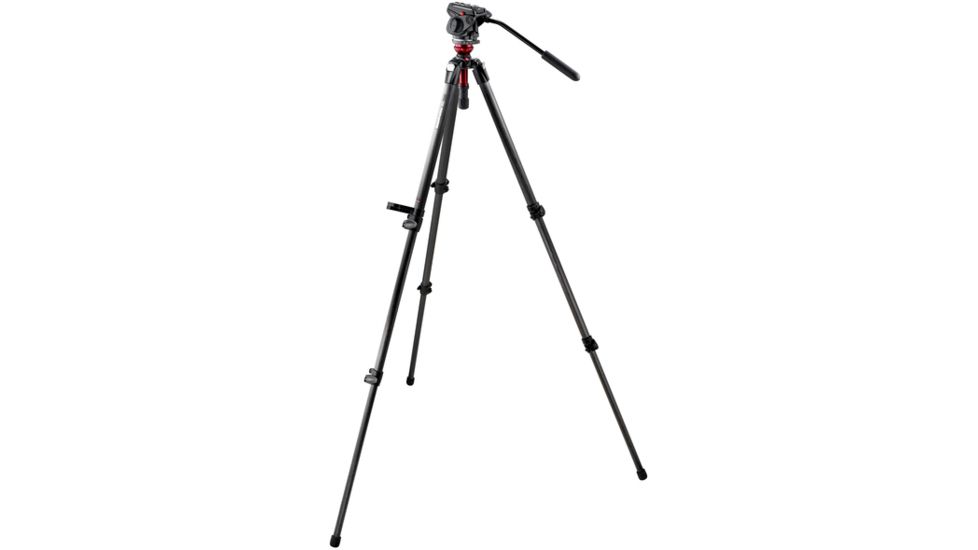 Manfrotto Bogen Manfrotto 701HDV Pro Fluid Head+745CX3 Carbon Fiber Tripod+MBAG80P 701HDV-745CX3K
