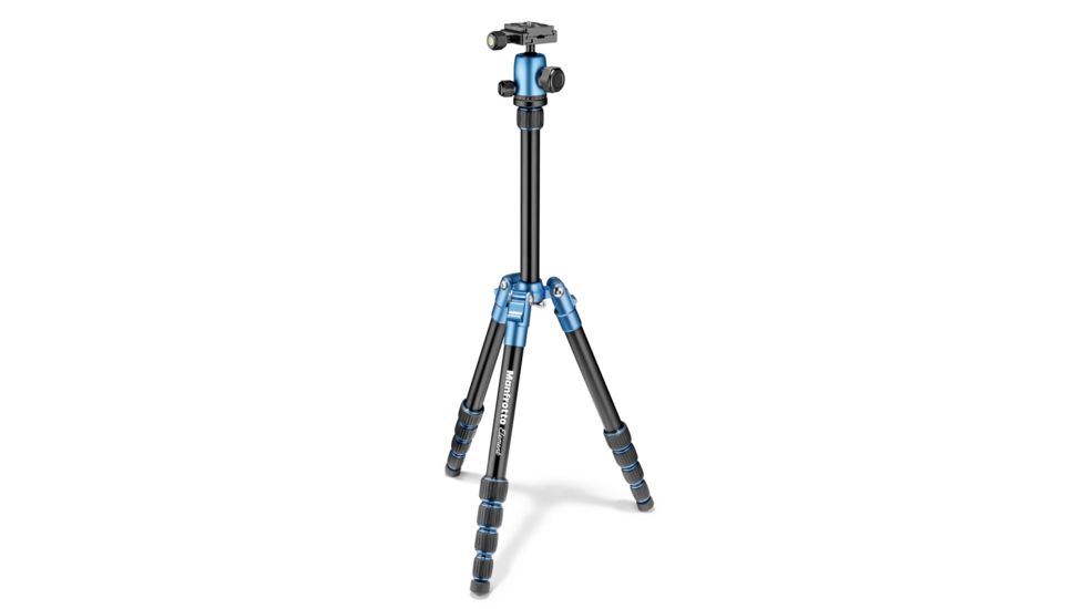 Manfrotto Element Traveller Tripod Small with Ball Head, Blue, MKELES5BL-BH