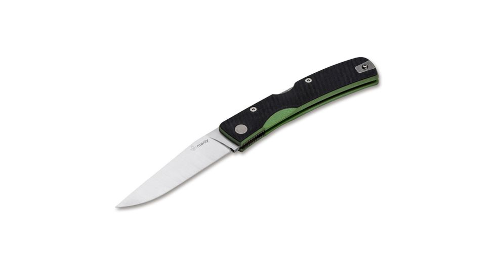 Manly Peak D2 Two Hand Folding Knife, Toxic Green, Small, 01ML058