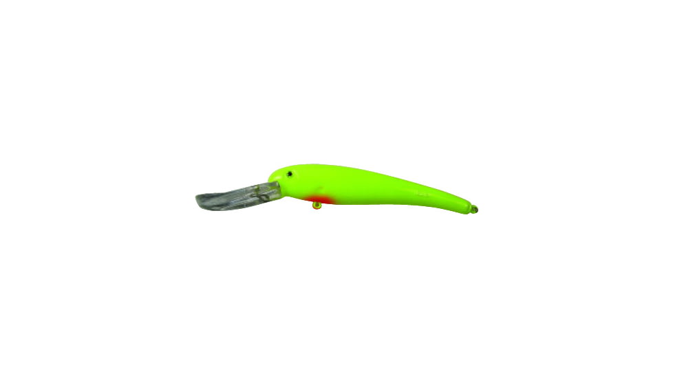 Manns Smooth Body Stretch 25+, Floating/Diving Trolling Lure 8in, 2oz, Chartreuse, SDRB607-2