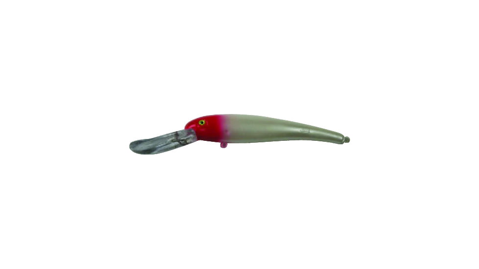 Manns Smooth Body Stretch 25+, Floating/Diving Trolling Lure 8in, 2oz, Red Head, SDRB681-2