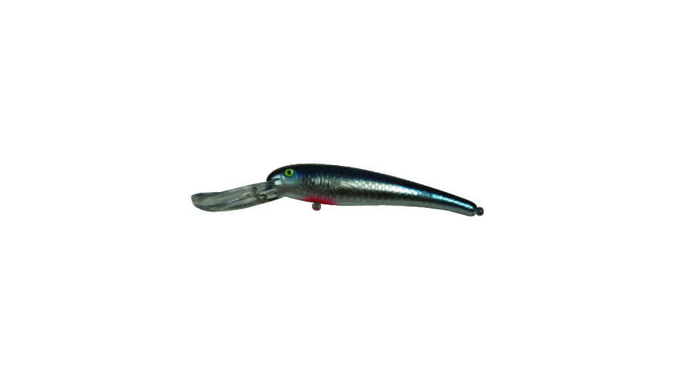 Manns Smooth Body Stretch 25+, Floating/Diving Trolling Lure 8in, 2oz, Silver/Blue, SDRB677-2