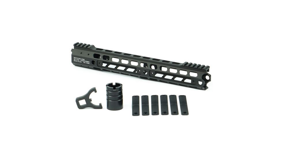 Manticore Arms Transformer Rail Gen II, w/ 6 Polymer Grip Panels, 13in, Black, MA-19330