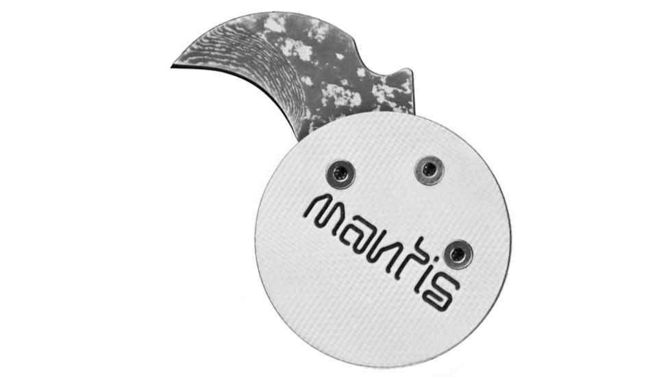 Mantis Civilianaire Angel Ed., White G-100 Handle, Damascus Blade MNMCK-2