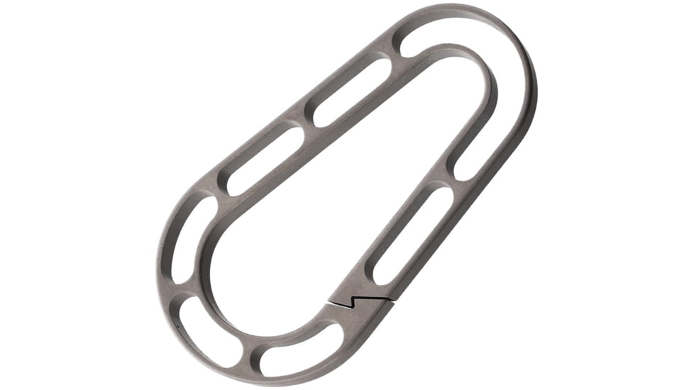 Maratac TI Skeleton Carabiner, 1.85in x 0.9in x 0.15in, 4 Springy Titanium Construction, TI SKELETON CARABINER