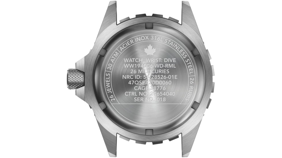 Marathon Arctic Red Maple GSAR Watch, Rubber, White, 41mm, WW194006SS-1630