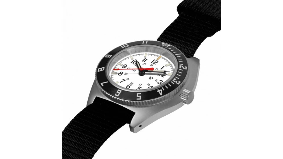 Marathon Arctic Steel Navigator Automatic Unisex Watches, 41mm, Sapphire, Ballistic Nylon Strap, Black, WW194029SS-0501