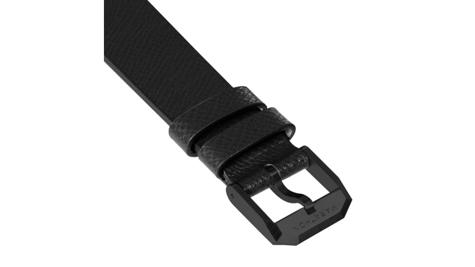 Marathon Cross Hatch 2-Piece Strap, Leather, Steel Buckle, 20mm, Black, Standard, WS-LT-BKBK-20-ST