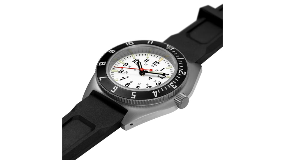 Marathon Rctic Steel Navigator Ssnav On Black 3-Piece Rubber Strap Kit, White, 41mm, WW194001SS-0530