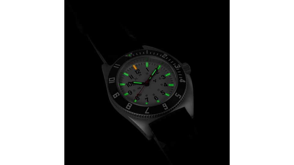 Marathon Rctic Steel Navigator Ssnav On Black 3-Piece Rubber Strap Kit, White, 41mm, WW194001SS-0530