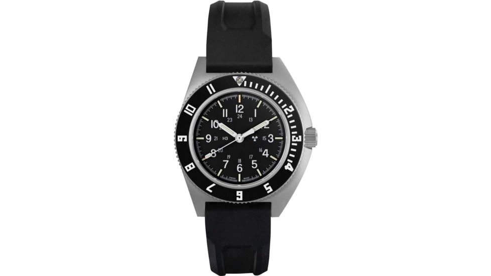 Marathon Sterile Steel Navigator Automatic Unisex Watches, 41 mm, Sapphire, 3-Piece Rubber Strap Kit, Black, WW194029SS-0830