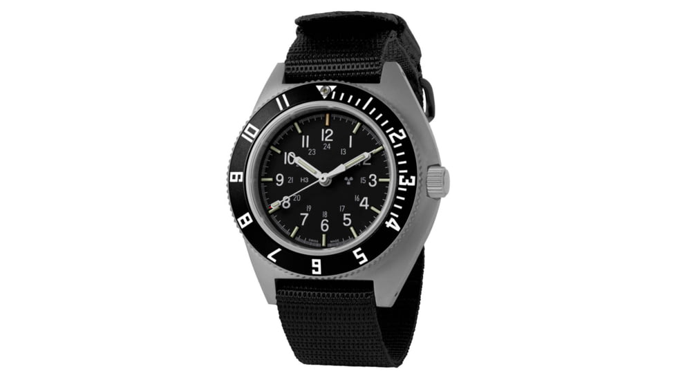Marathon Sterile Steel Navigator Automatic Unisex Watches, 41 mm, Sapphire, Ballistic Nylon Strap, Black, WW194029SS-0801