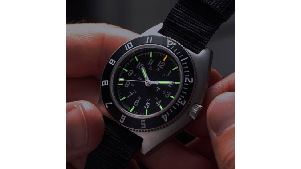 Marathon Sterile Steel Navigator Automatic Unisex Watches, 41 mm, Sapphire, Ballistic Nylon Strap, Black, WW194029SS-0801