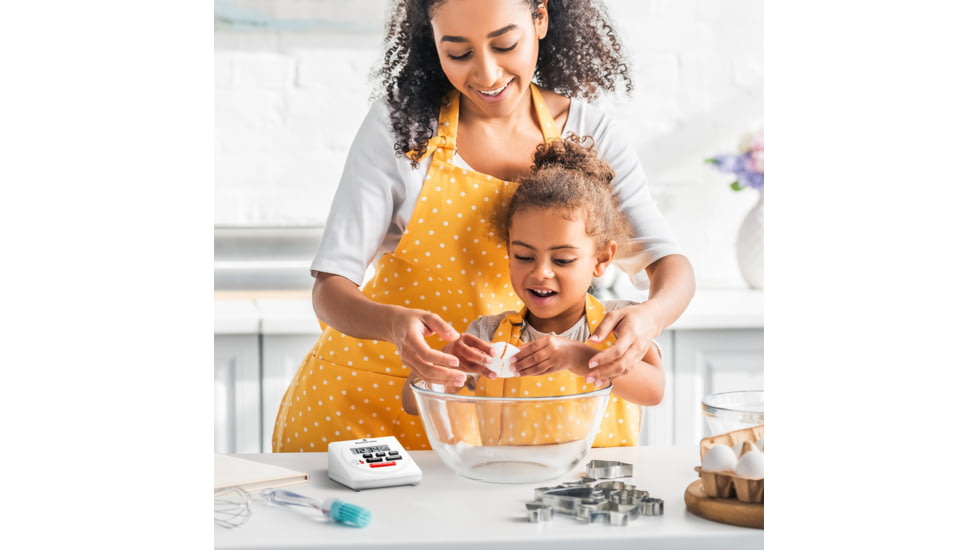 Marathon 24 Hour Timer w/Countdown and Count-Up, White, TI080001-WH