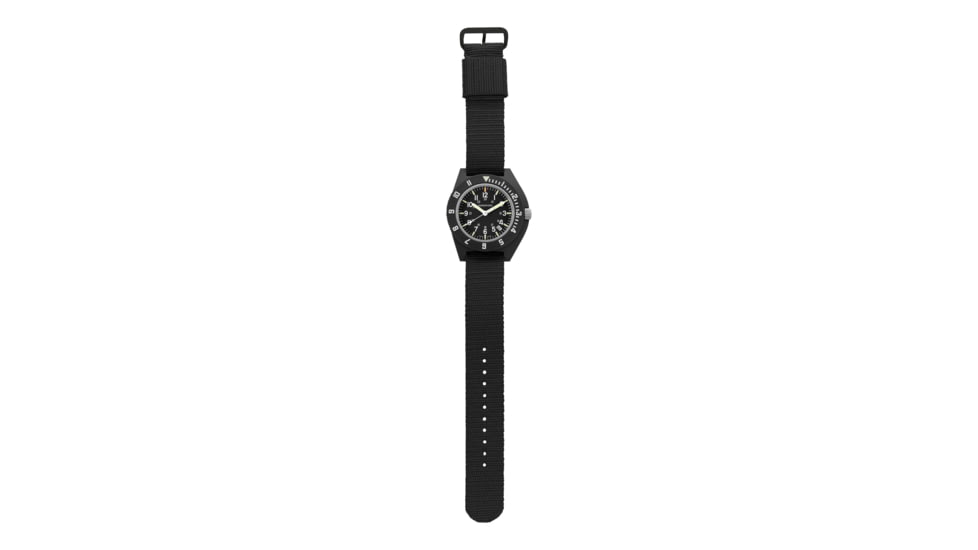 Marathon 41 mm Maraglo Navigator Watch w/Date, Ballistic Nylon, Black, WW194013BK-2101