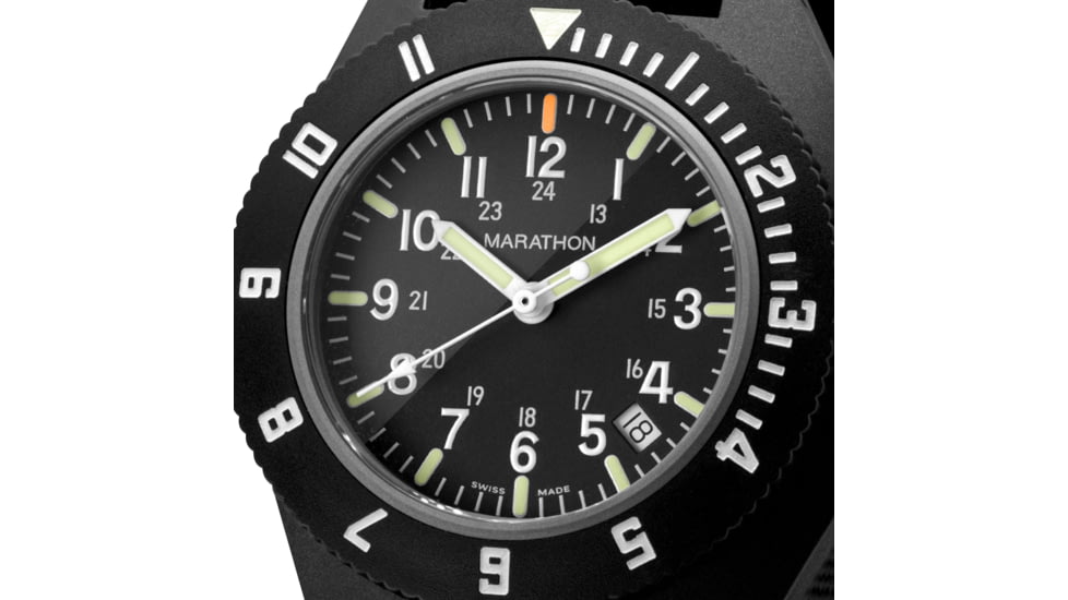 Marathon 41 mm Maraglo Navigator Watch w/Date, Ballistic Nylon, Black, WW194013BK-2101